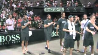 Davis Cup Japan  Israel  Celebrations [upl. by Landre325]