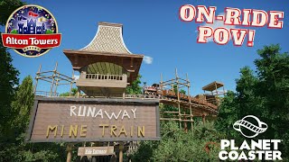 Runaway Mine Train POV  Let’s Build Alton Towers  Planet Coaster [upl. by Hurleigh]