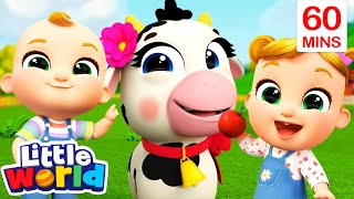 Lola the Cow  Kids Songs amp Nursery Rhymes by Little World [upl. by Ynad]