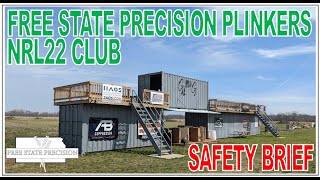 Safety Brief Free State Precision Plinkers NRL22 Club [upl. by Wills]