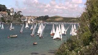 Salcombe Regatta2011 Salcombe Yawl red fleet Start10811 [upl. by Hairu]