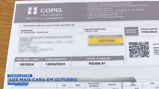 Conta de luz fica mais cara em outubro [upl. by Annaihr38]