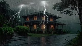 Beat stress by going straight to sleep amidst heavy rain amp thunder at night [upl. by Rycca]