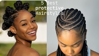 Top 5 Protective Hairstyles for Natural Hair Keep Your Curls Healthy amp Stylish [upl. by Hatokad]