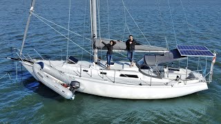 BOAT TOUR On Deck Before and After our 5 YEAR REFIT — Sailing Uma Step 220 [upl. by Granthem]