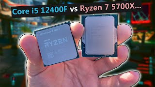 i5 12400F vs Ryzen 7 5700X [upl. by Nauqes632]