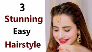 3 Easy Stunning hairstyle  New hairstyle  hairstyle for girls  stylish hairstyle [upl. by Aicilet]