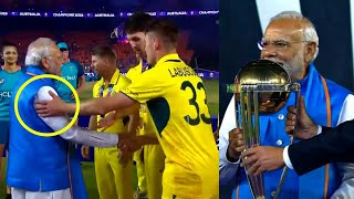 Australian players misbehaved with PM Narendra Modi after receiving World Cup 2023 trophy [upl. by Hnid]