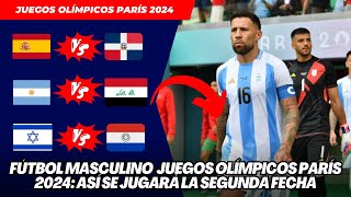 JUEGOS OLÍMPICOS PARÍS 2024 ASÍ SE JUGARÁ LA FECHA 2 DEL FÚTBOL MASCULINO [upl. by Sunev575]