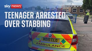 Tewkesbury Teenager arrested after reports teacher stabbed by pupil [upl. by Trainer]