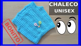 Chaleco unisex a crochet [upl. by Vareck]