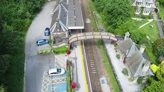 Cromford Rail Station with D A V E our drone aerial views [upl. by Oalsinatse333]