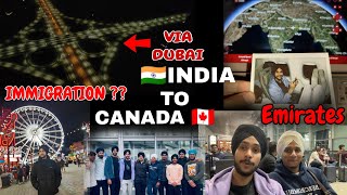 INDIA🇮🇳 TO CANADA🇨🇦  VIA DUBAI  IMMIGRATION QampA  VIA EMIRATES  WINTER INTAKE [upl. by Cowie279]