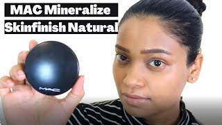 MAC MINERALIZE SKINFINISH NATURAL  face powder  Review amp Demo [upl. by Wey]