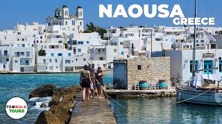 Naousa Greece Walking Tour  Paros Island  4K with Captions [upl. by Nnylaj]