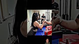 armwrestling mma wwe wrestling trending strongwomen shortvideo 💪💪🔥 [upl. by Annehsat]