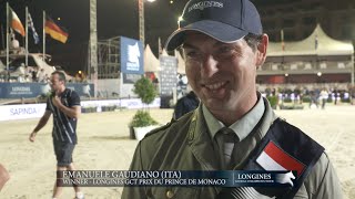 Exclusive interview with Emanuele Gaudiano winner of Longines GCT Grand Prix du Prince de Monaco [upl. by Darcie]