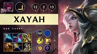 Xayah ADC vs Ezreal Godlike  EUW Challenger Patch 1421 [upl. by Esiled230]