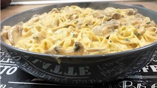 Tagliatelles au poulet et champignons à la sauce crémeuse [upl. by Bar]