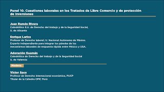 Panel 10 Cuestiones laborales en los Tratados de Libre Comercio y de protección de inversiones [upl. by Roxi]