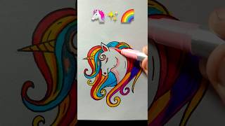 🥆🦄 Unicorn art 🌈 art youtubeshorts satisfying shorts [upl. by Davon]