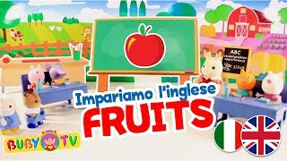 Inglese per bambini 🍐 🍇 🍎 Prime parole impara i nomi della frutta [upl. by Akimik]