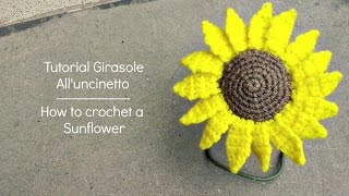 Tutorial girasole alluncinetto  How to crochet a Sunflower [upl. by Imugem576]