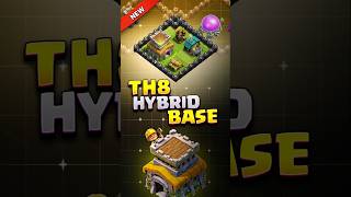 INSANE TH8 Hybrid BASE ⚒️clashofclans th8 cocbases th8bases coc bobthebuilder townhall8 [upl. by Hilten]