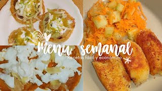 ✨ Menú semanal VEGETARIANO 🫘 3 recetas para tu comida económicas FÁCILES y sin CARNE 🍅🥗🥘 [upl. by Ttenaj]