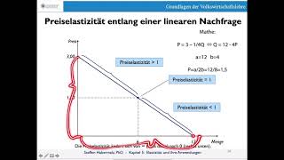 Elastizität der Nachfrage Punktelastizität [upl. by Ahsenauq]