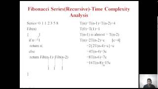 Fibonacci series amp comparision of time complexityiterative and recursive by Shailendra Thaku [upl. by Navis853]