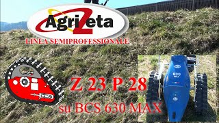 Cingoli Z23 P28 con nastro in gomma su motofalciatrice BCS 630 MAX [upl. by Arv574]