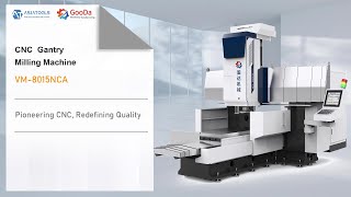 Vertical Milling Machine with Double Columns VM8015NCA  Heavy Cutting for Mold Plates [upl. by Ia391]