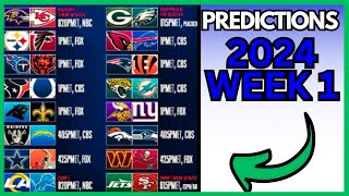 Predictions for EVERY WEEK 1 NFL GAME 2024 [upl. by Melamie]