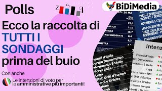 Tutti i sondaggi sulle Europee e il NUOVO BIDIMEDIA  Polls [upl. by Eeralih]