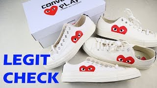 Real vs Fake Comme des Garcons Converse Chuck Taylor CDG LEGIT CHECK [upl. by Dusza]