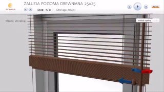 Pomiar i montaż żaluzji drewnianych 25mm wwwdekokalkulatorpl [upl. by Yauq]