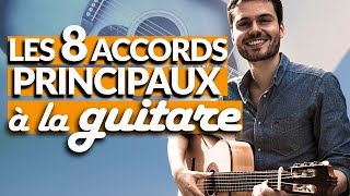 DEBUTANT  8 accords de guitare à APPRENDRE  TUTO GUITARE débutant [upl. by Suirad792]