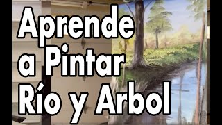 Cómo pintar un río con árboles paso a paso en óleo [upl. by Meggs]