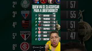 QUEM VAI SE CLASSIFICAR PARA LIBERTADORES shortvideo brasileirão bahia flamengo classificação [upl. by Hanako]