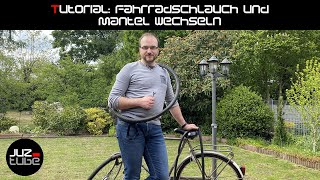 Tutorial Fahrradschlauch und Mantel am Hinterrad wechseln [upl. by Losiram]