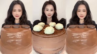 Asmr🍰Eating Chocolate Burst🍰 Soft And Waxy Sound 크림丨먹방丨Mukbang丨Satisfying丨Eatings [upl. by Tuorah]