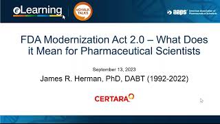 FDA Modernization Act  What does it mean for pharmaceutical scientists [upl. by Laddie]