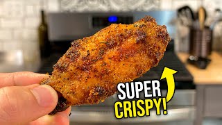 What Secret Ingredient Made These Wings SO CRISPY  Oven Baked Crispy Wings [upl. by Yauqram]