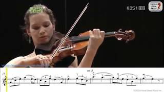 Mendelssohn Violin Concerto E Minor OP64  2nd mov  Hilary Hahn  Sheet Music Play Along [upl. by Fariss]