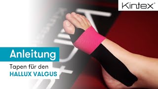 Tapen für den Hallux Valgus  Kintex® Anleitung zum Kinesiologie Tapen [upl. by Florrie]