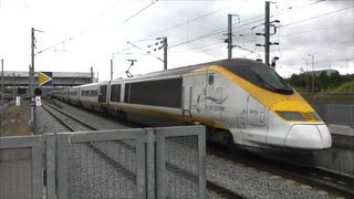 Trains at Ebbsfleet International  300713 [upl. by Broadbent797]