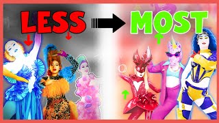 LESS TO MOST PLAYED MAPS IN JUST DANCE 2025 EDITION October 2024 [upl. by Elleimac]