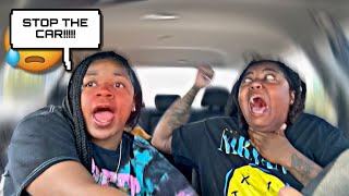 Doing This To MYSELF While DRIVING Prank On GF [upl. by Enirehtac]