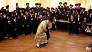 kosson rebbe dancing mitzva tanz at his sons wedding part 4 [upl. by Nerrad265]